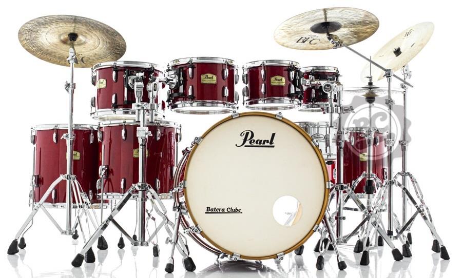 Bateria Pearl Session Studio Classic Sequoia Red 24",8",10",12",13",14",16" e 18" (Seminovo) Shell Pack