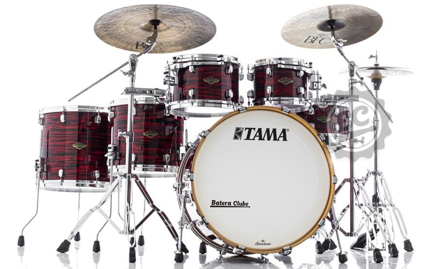 Bateria Tama Starclassic Walnut Red Oyster 22",10",12",14",16" (Shell Pack) com features Star Japan