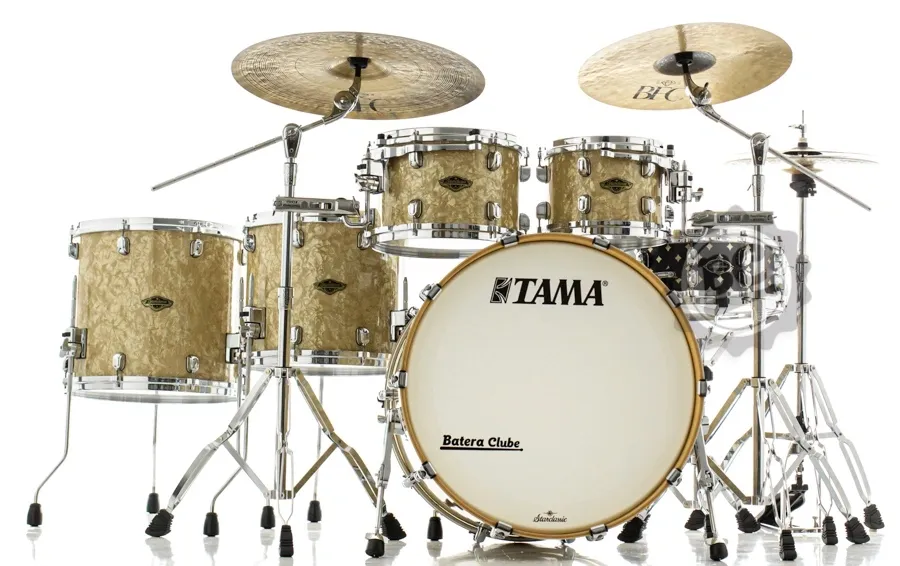 Bateria Tama Starclassic Walnut Vintage Marine 22",10",12",14",16" (Shell Pack) features Star Japan