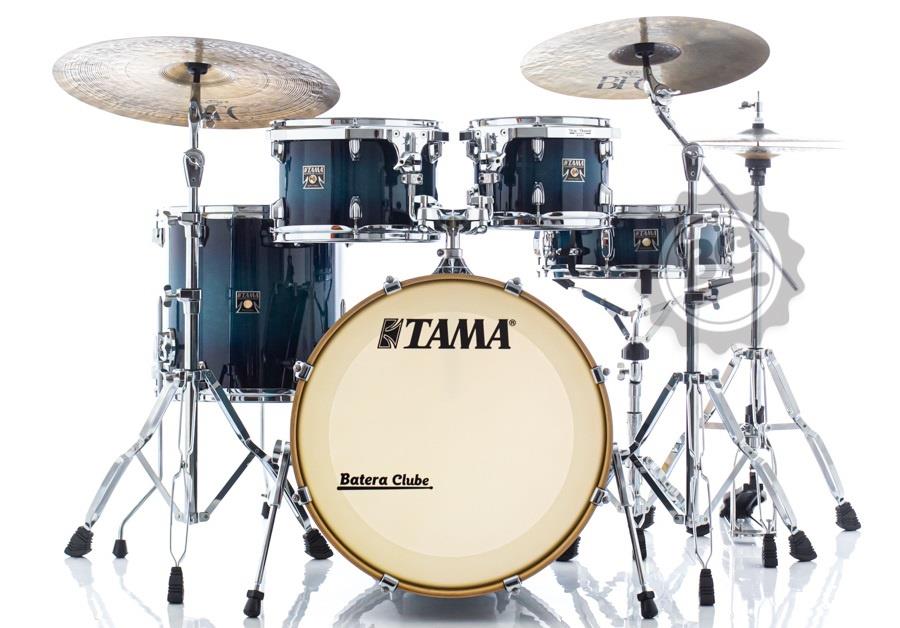 Bateria Tama Superstar Classic Maple Blue Lacquer Burst 20",10",12",14" Caixa 14x5" (Shell Pack)