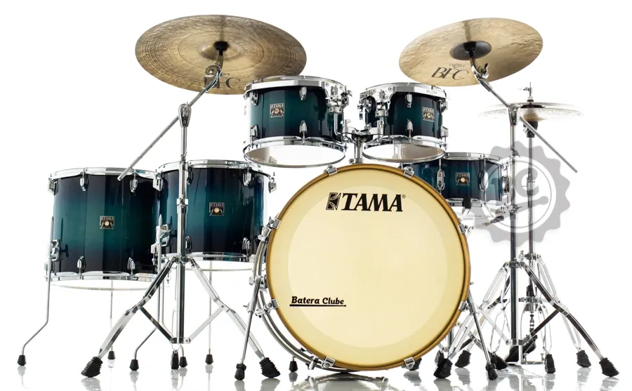 Bateria Tama Superstar Classic Maple Blue Lacquer Burst 22",10",12",14",16" Caixa 14x6,5" (Shell Pack)