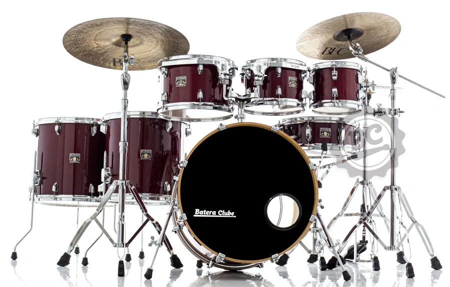 Bateria Tama Superstar Classic Maple Cherry Wine 20",10",12",14",16" Caixa 14x5" Seminovo (Shell Pack)