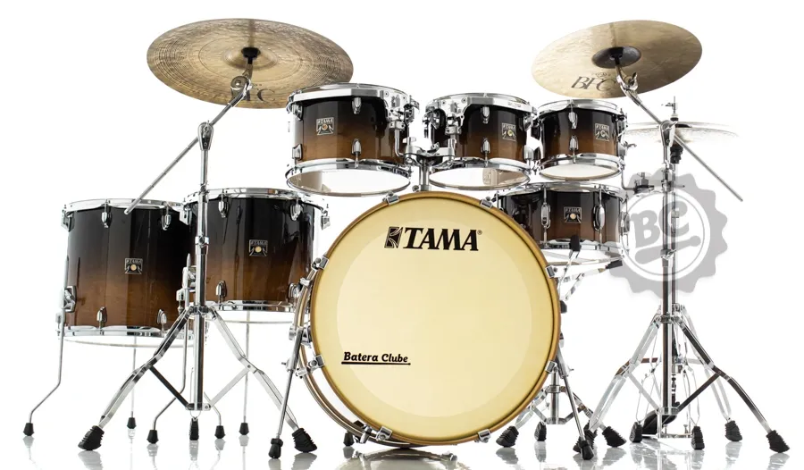 Bateria Tama Superstar Classic Maple Coffee Fade 22",8",10",12",14",16" Caixa 14x6,5" (Shell Pack)
