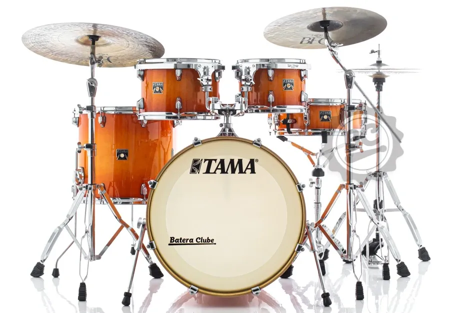 Bateria Tama Superstar Classic Maple Tangerine Burst 20",10",12",14" e Caixa 14x5" (Shell Pack)
