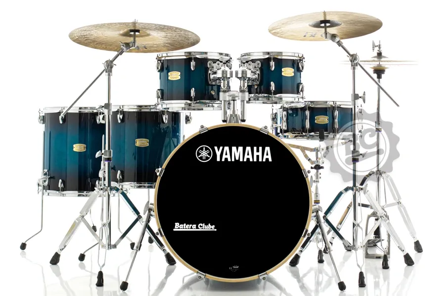 Bateria Yamaha Stage Custom Birch (Shell Pack) Deep Blue Sunburst 20",10",12",14",16" e caixa 14x5.5"
