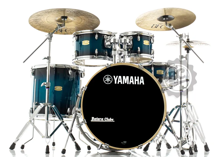 Bateria Yamaha Stage Custom Birch (Shell Pack) Deep Blue Sunburst 22",10",12",16" e caixa 14x5.5"
