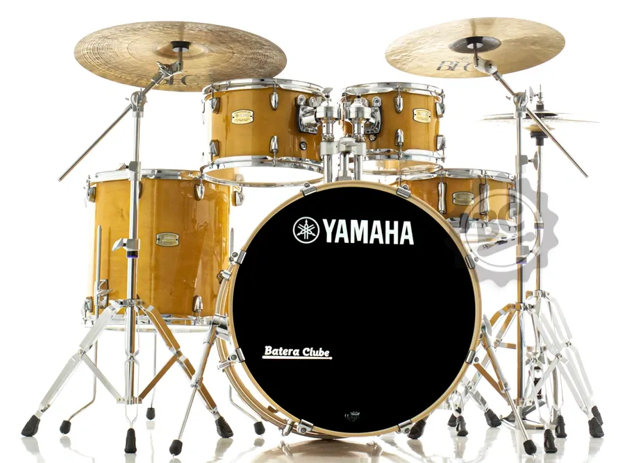 Bateria Yamaha Stage Custom Birch (Shell Pack) Natural Lacquer 22",10",12",16" com caixa
