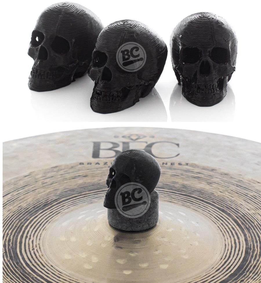 Borboleta D-Tuner Caveira Preta Skull Cymbal para estantes de prato padrão 8mm kit com 3 unidades DT06