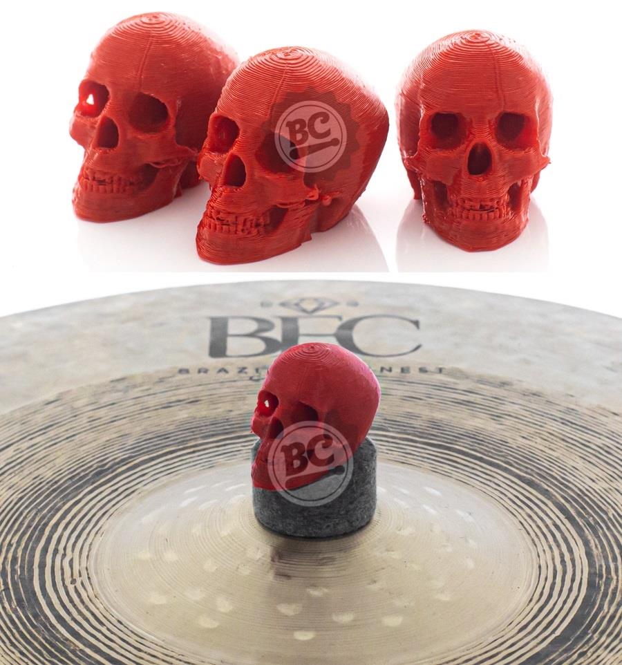 Borboleta D-Tuner Caveira Red Skull Cymbal para estantes de prato padrão 8mm kit com 3 unidades DT07