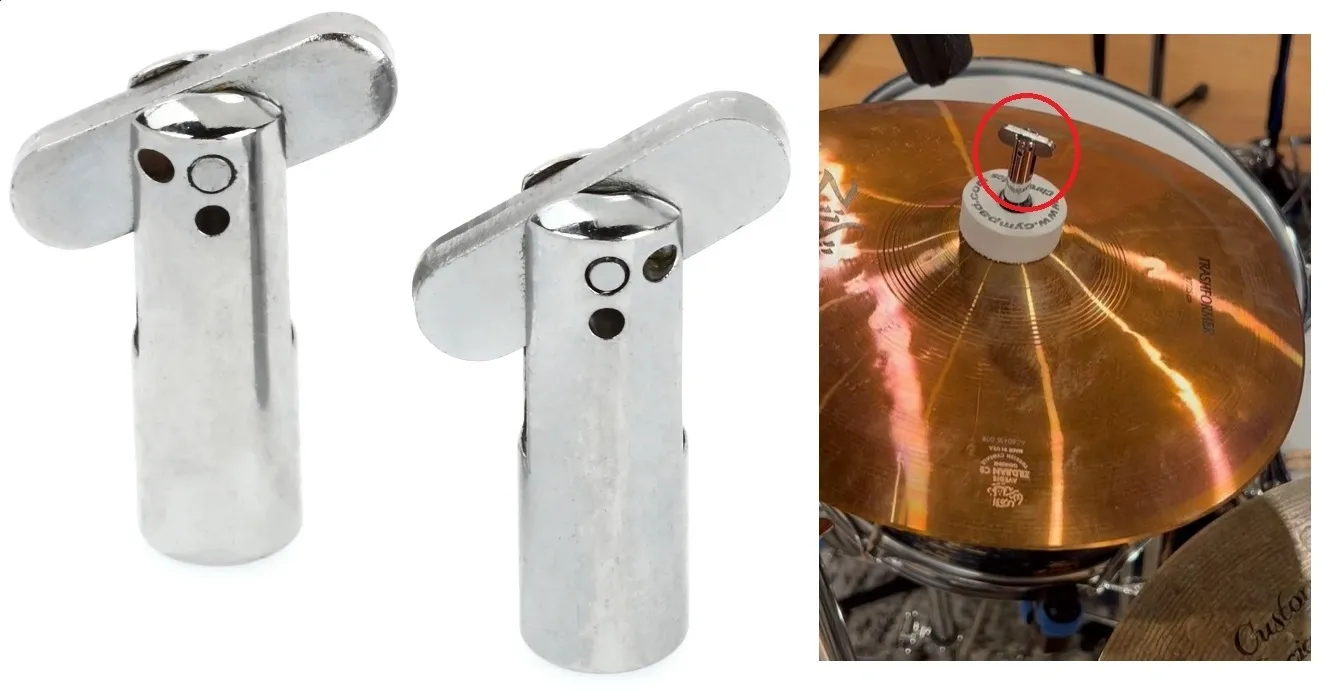 Borboleta de Pratos Cardinal Cymbal Snaps 8mm kit com 2 estilo Vintage Stand Topper Wing Nuts
