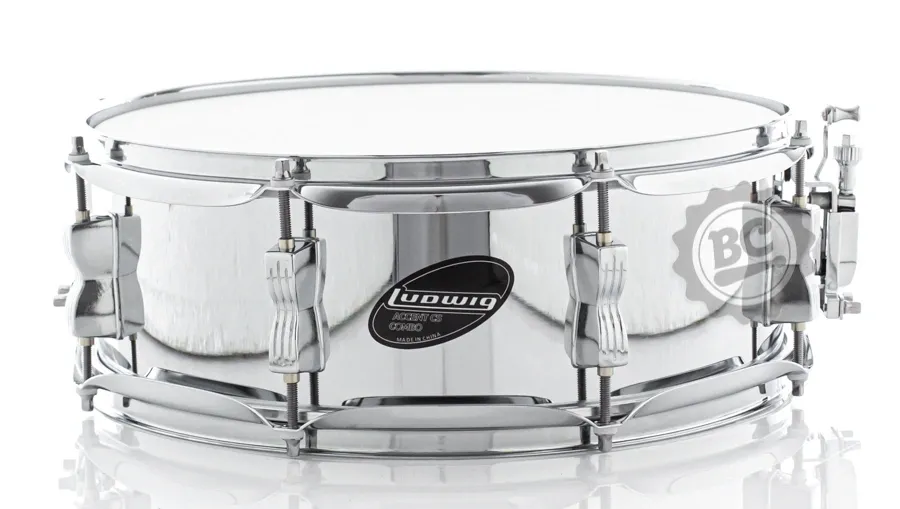 Caixa Ludwig Accent CS Combo Steel Shell 14x5" LC054S com canoas inteiriças e esteira 20 fios