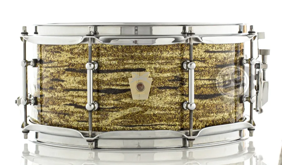 Caixa Ludwig Classic Maple Limited Oak Bronze Oyster Glass 13x6" Made in USA (Seminovo)