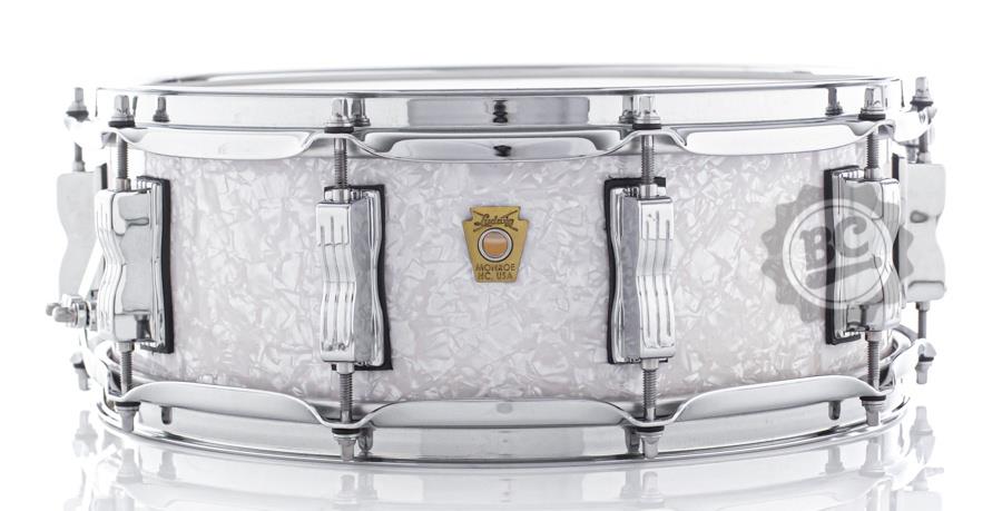 Caixa Ludwig Classic Maple White Marine 14x5" com Automático Millennium P88AC Made in USA
