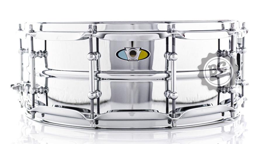 Caixa Ludwig Supralite LW5514SL Steel Shell 14x5,5" com Aros Power Hoop e Tube Lugs