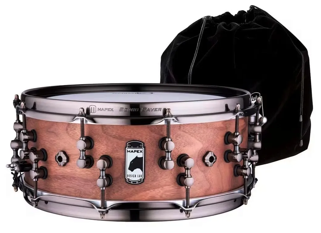 Caixa Mapex Signature Design Lab Machine by Craig Blundell 14x5,5" Maple e Walnut esteira Puresound