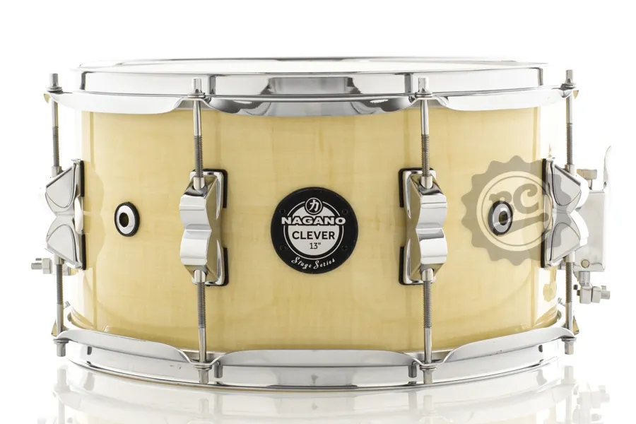 Caixa Nagano Stage Series Clever Natural Clear NTC 13x7" com 8 afinações e 4 respiros de ar