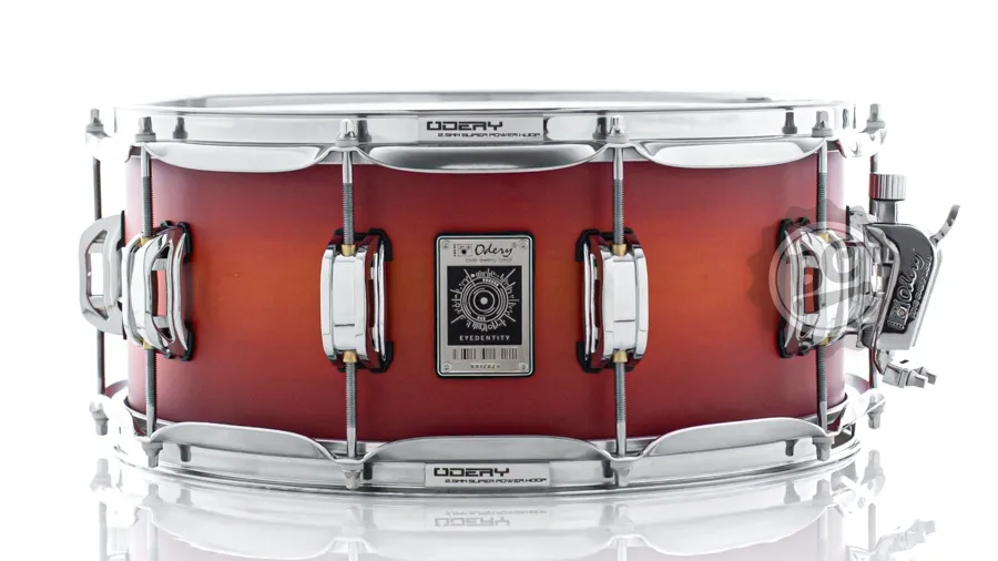 Caixa Odery New Eyedentity Maple Sunset Burst 14x6" Aros Super PowerHoop 2.5mm Satin Lacquer Finish