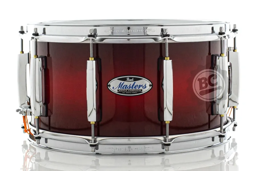 Caixa Pearl Masters Complete MCT Maple Deep Red Burst 14x7" com esteira Ultrasound 42 fios Reference