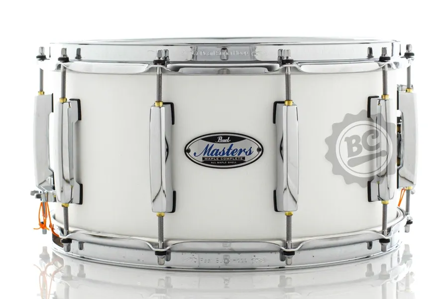 Caixa Pearl Masters Complete MCT Maple Matte White 14x7" esteira Ultrasound 42 fios Reference