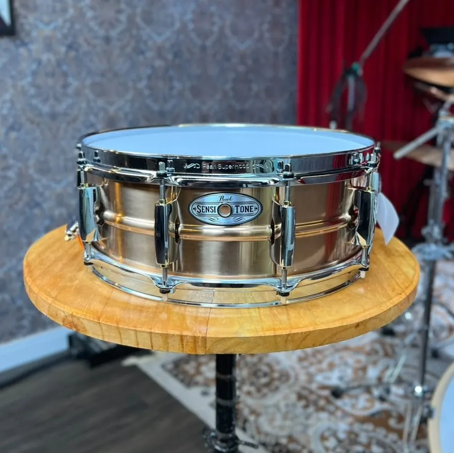 Caixa Pearl Sensitone Phosphor Bronze Premium Beaded 14x5" Bronze B8 Paiste e esteira Ultrasound Reference