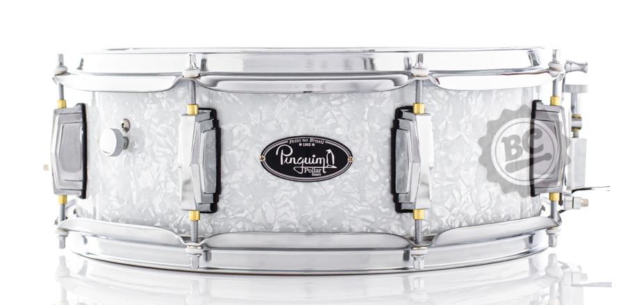 Caixa Pinguim Pollar Snare Madrepérola 14x5" PCM60 Cedro e Eucalipto buchas em Brass e aros PowerHoop