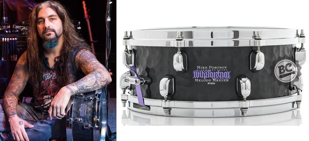 Caixa Tama Signature Mike Portnoy 14x5,5" Hammered Steel com Aros Die-Cast MP1455S Made in Japan