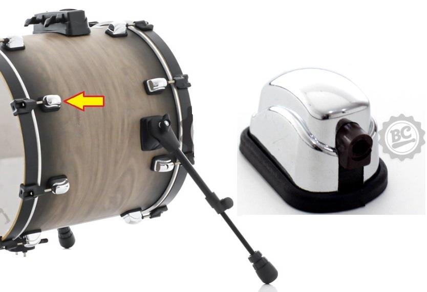 Canoa RMV Cromada individual para Bumbo padrão Concept Exclusive e outras com parafuso interno