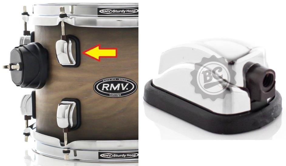 Canoa RMV Cromada individual para Tom e Surdo padrão Concept Exclusive e outras com parafuso interno