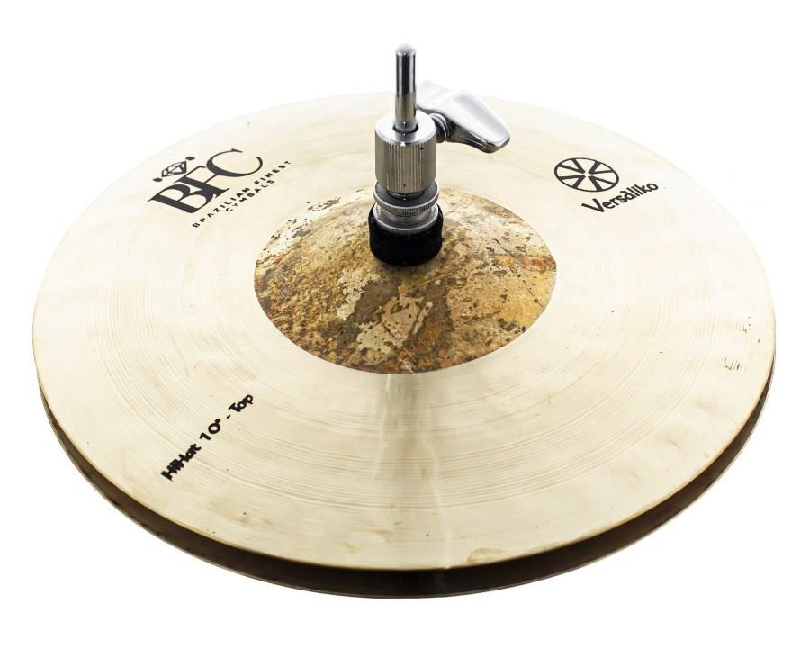Chimbal BFC Brazilian Finest Cymbals Versaliko Mini Hats 10" Brilliant Raw Bell VKHH10 em Bronze B20