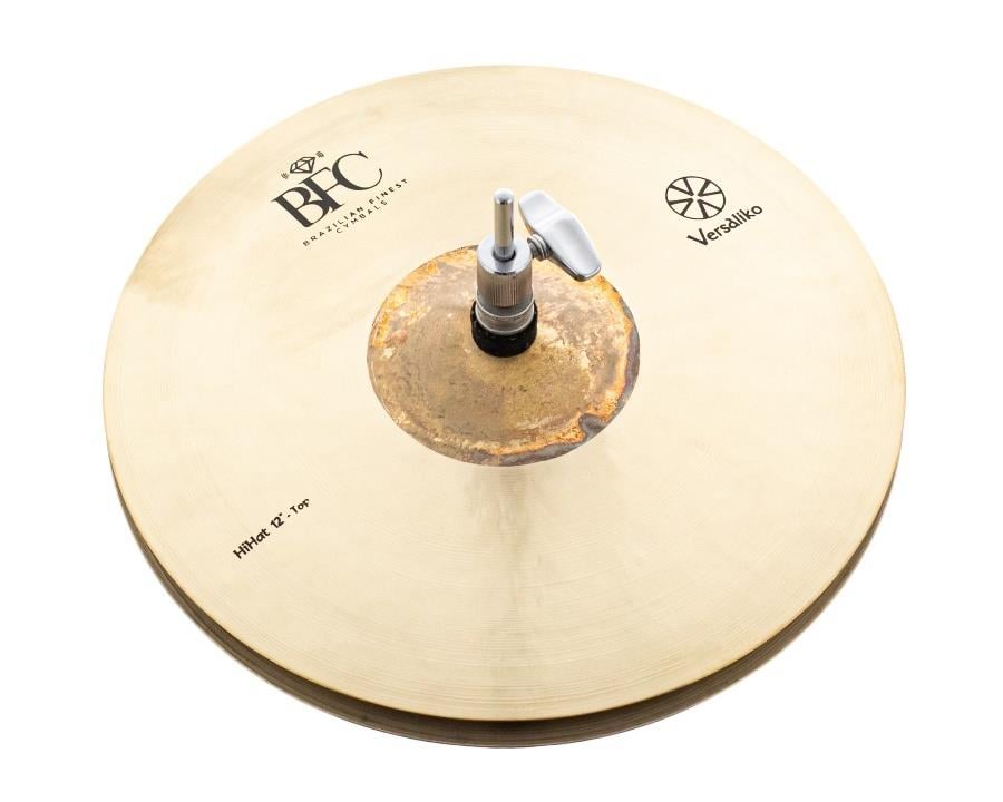 Chimbal BFC Brazilian Finest Cymbals Versaliko Mini Hats 12" Brilliant Raw Bell VKHH12 em Bronze B20