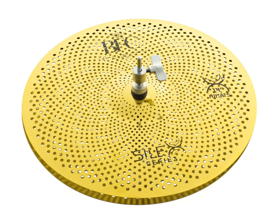 Chimbal BFC Cymbals Silex Golden Brilliant Hats 14" Low Volume Mute controle até 80% menor