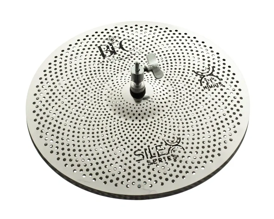 Chimbal BFC Cymbals Silex Silver Brilliant Hats 14" Low Volume Mute controle até 80% menor