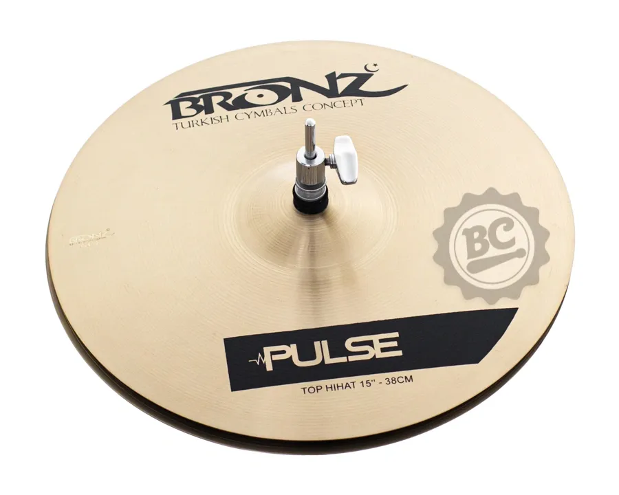 Chimbal Bronz Cymbals Pulse Traditional Hihat 15" em Bronze B20 by Odery BRZ-PUL-HH15