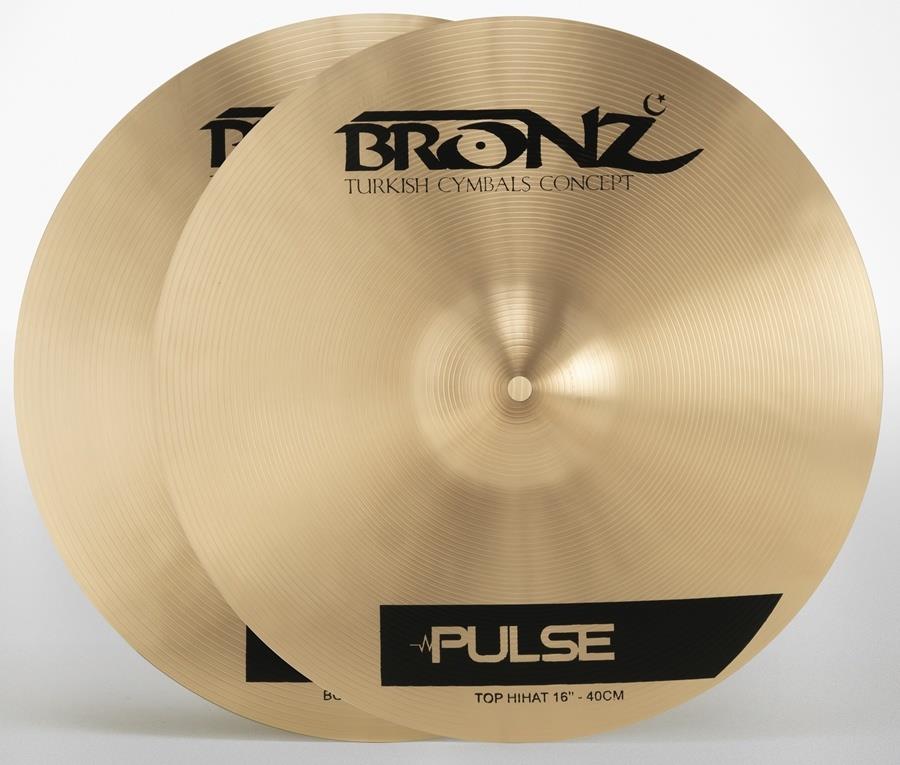 Chimbal Bronz Cymbals Pulse Traditional Hihat 16" em Bronze B20 by Odery BRZ-PUL-HH16