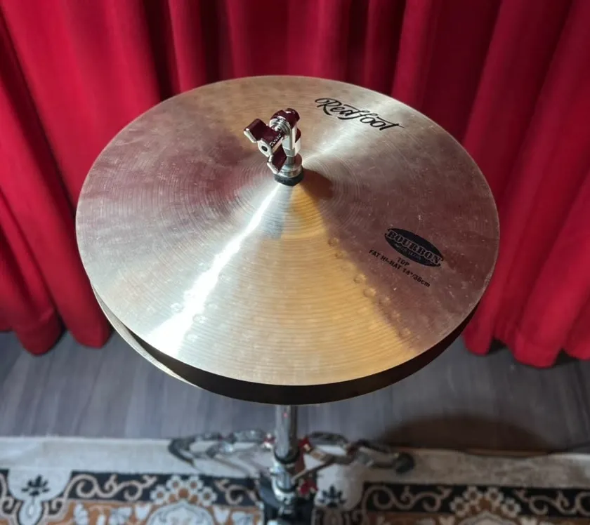 Chimbal Red Foot Bourbon Series Hihat 14" (Seminovo) em Bronze B20 com Acabamento Polido