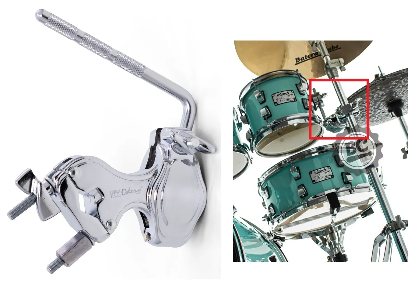 Clamp Holder Odery inRock IR-SCH curvo multiuso com haste 10.5mm para uso em tom e acessórios