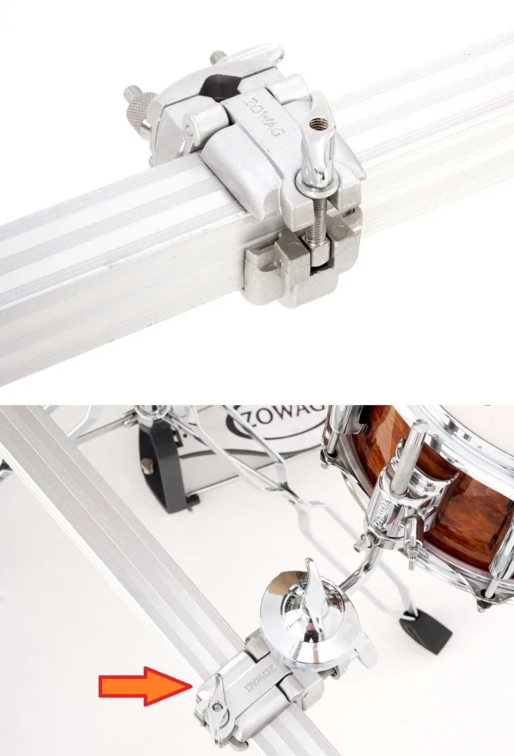 Clamp para Rack Zowag ZSRS-SC1 da linha Z-Rack para fixar holder, extensor e acessórios no Rack