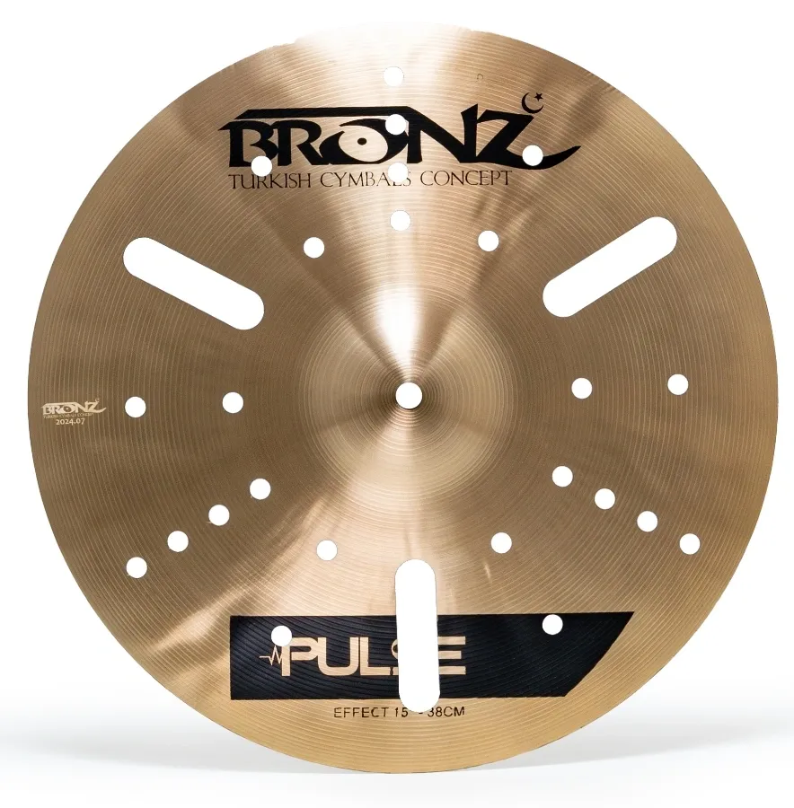 Crash Bronz Cymbals Pulse Drilled Effect 15" Furado em Bronze B20 by Odery BRZ-PUL-EF15