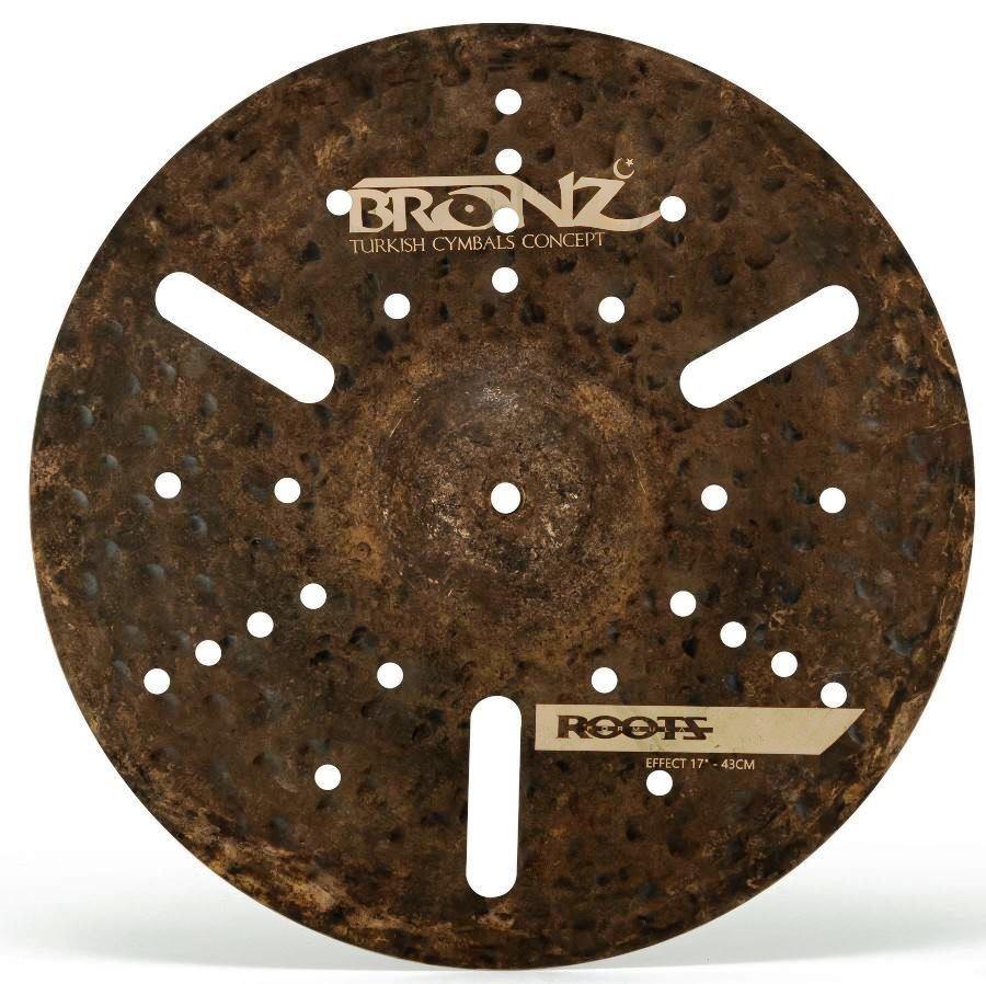 Crash Bronz Cymbals Roots Formula Drilled Effect 17" Furado em Bronze B20 by Odery BRZ-ROO-EF17