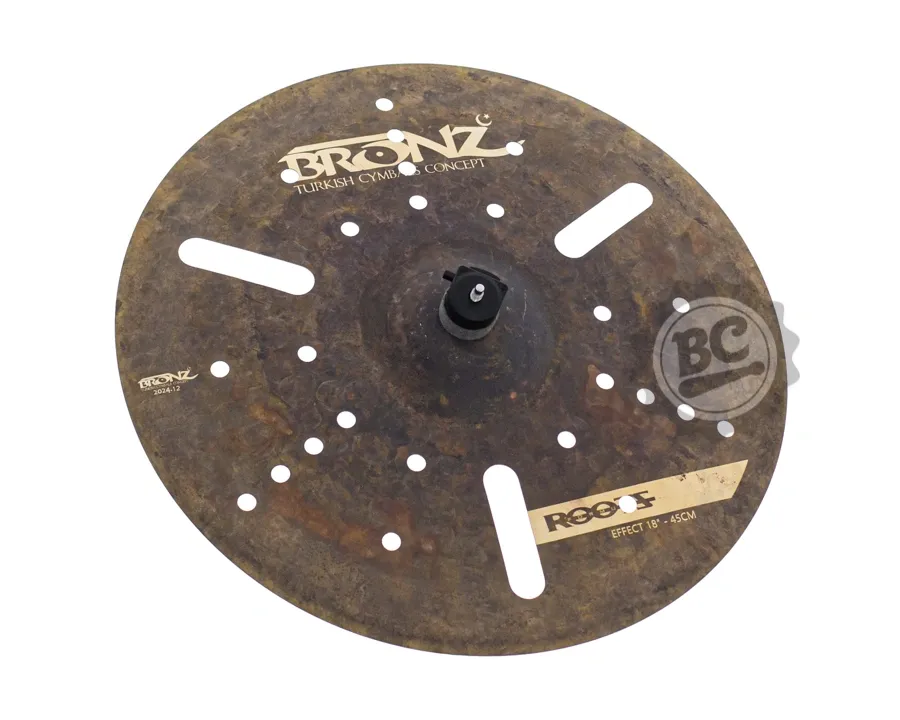 Crash Bronz Cymbals Roots Formula Drilled Effect 18" Furado em Bronze B20 by Odery BRZ-ROO-EF18
