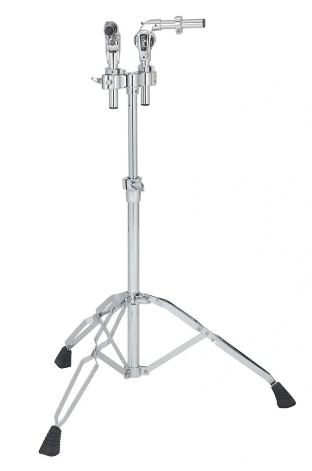 Estante de Tons Pearl T-935 com 2 Holders TH-900S Uni-Lock e Pedestal Double Tom Stand