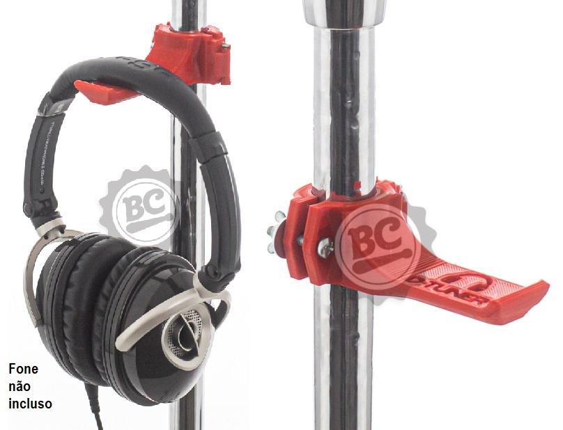 Gancho e Suporte D-Tuner Red para Headphone ou acessórios para fixar na estante DT12