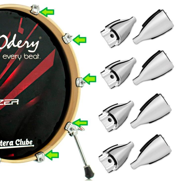 Garra de Bumbo Odery Equalizer Kit com 10 Unidades C-0706-PK compatível com diversas marcas EQ.BDC-P