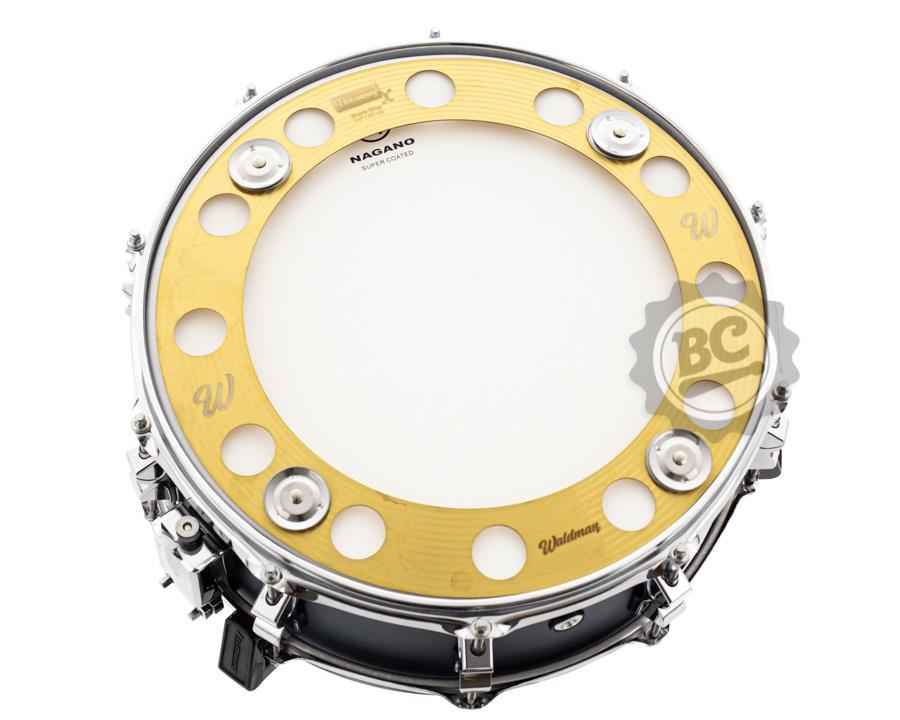 Hoop Crasher Waldman Snare Ring 14" prato de efeito para caixa para um timbre metálico com pandeirola