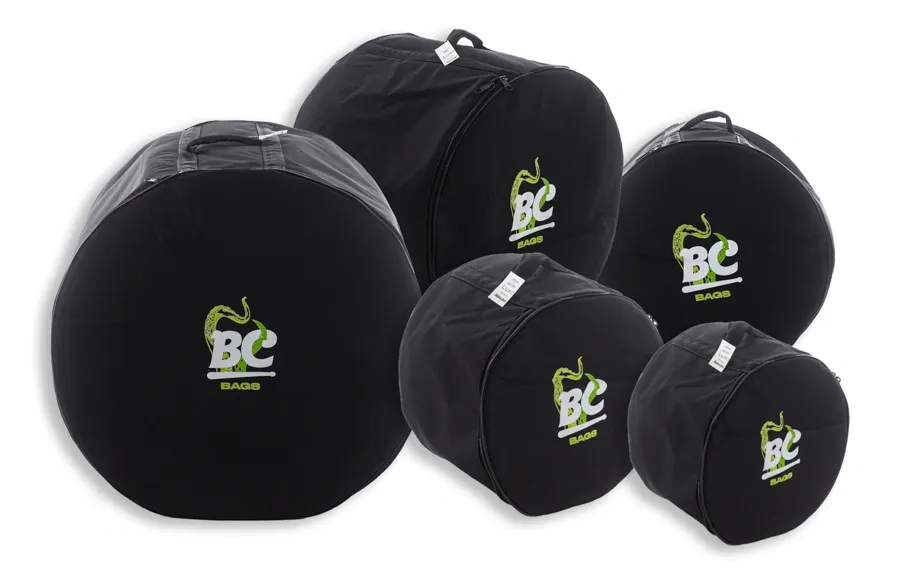 Kit de Bags Batera Clube BC Octogear Black Tons 10", 12", Surdo 14", Bumbo 20" e Caixa