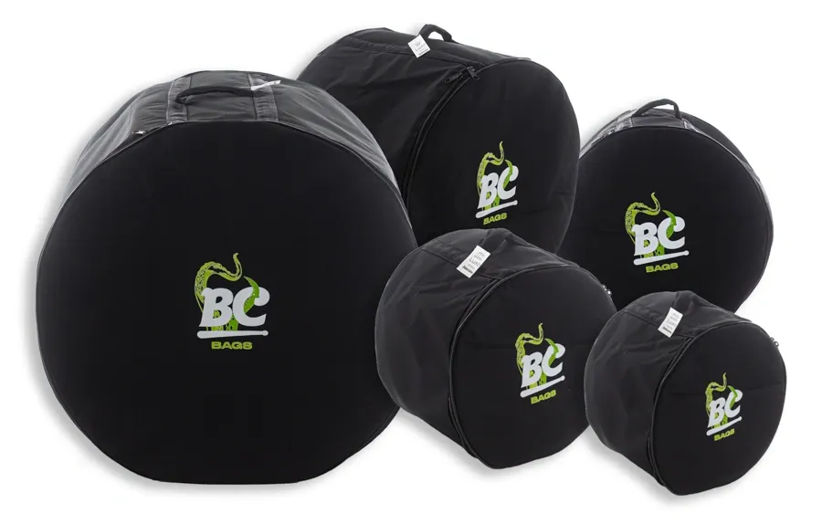 Kit de Bags Batera Clube BC Octogear Black Tons 10", 12", Surdo 16", Bumbo 22" e Caixa