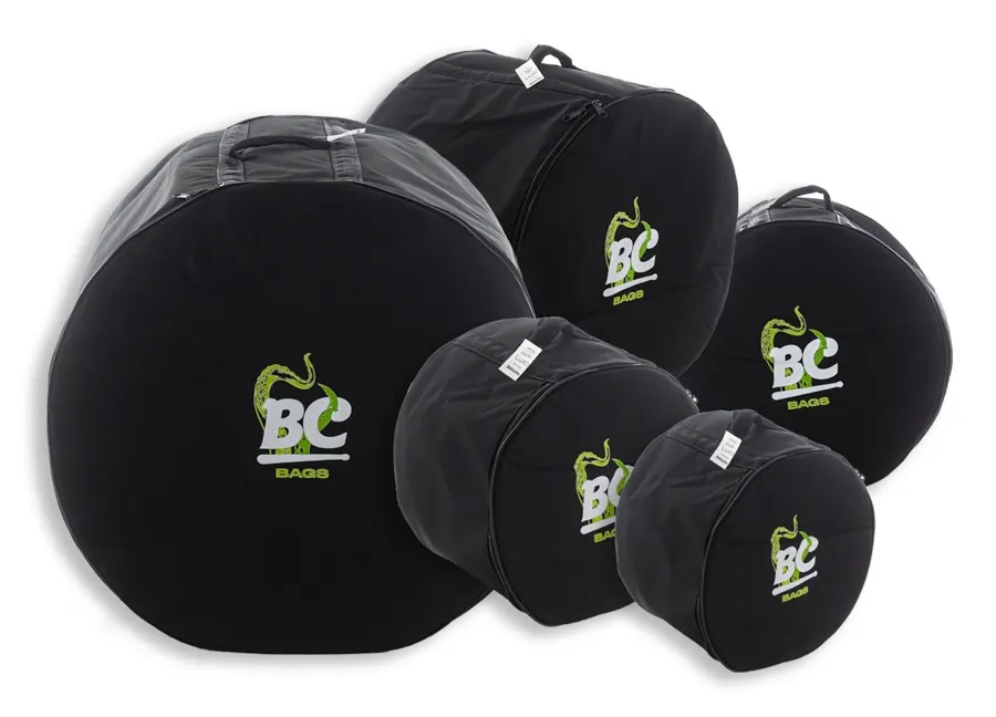 Kit de Bags Batera Clube BC Octogear Black Tons 12", 13", Surdo 16", Bumbo 22" e Caixa