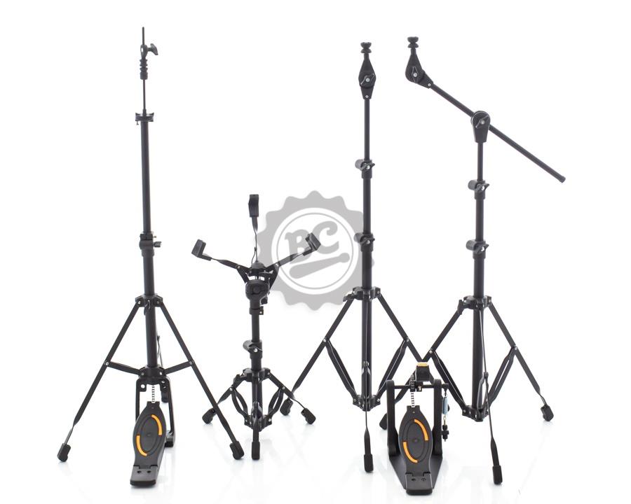 Kit de Ferragens RMV Stage Tech Extra Leve com estante de caixa, girafa, máquina de chimbal e pedal