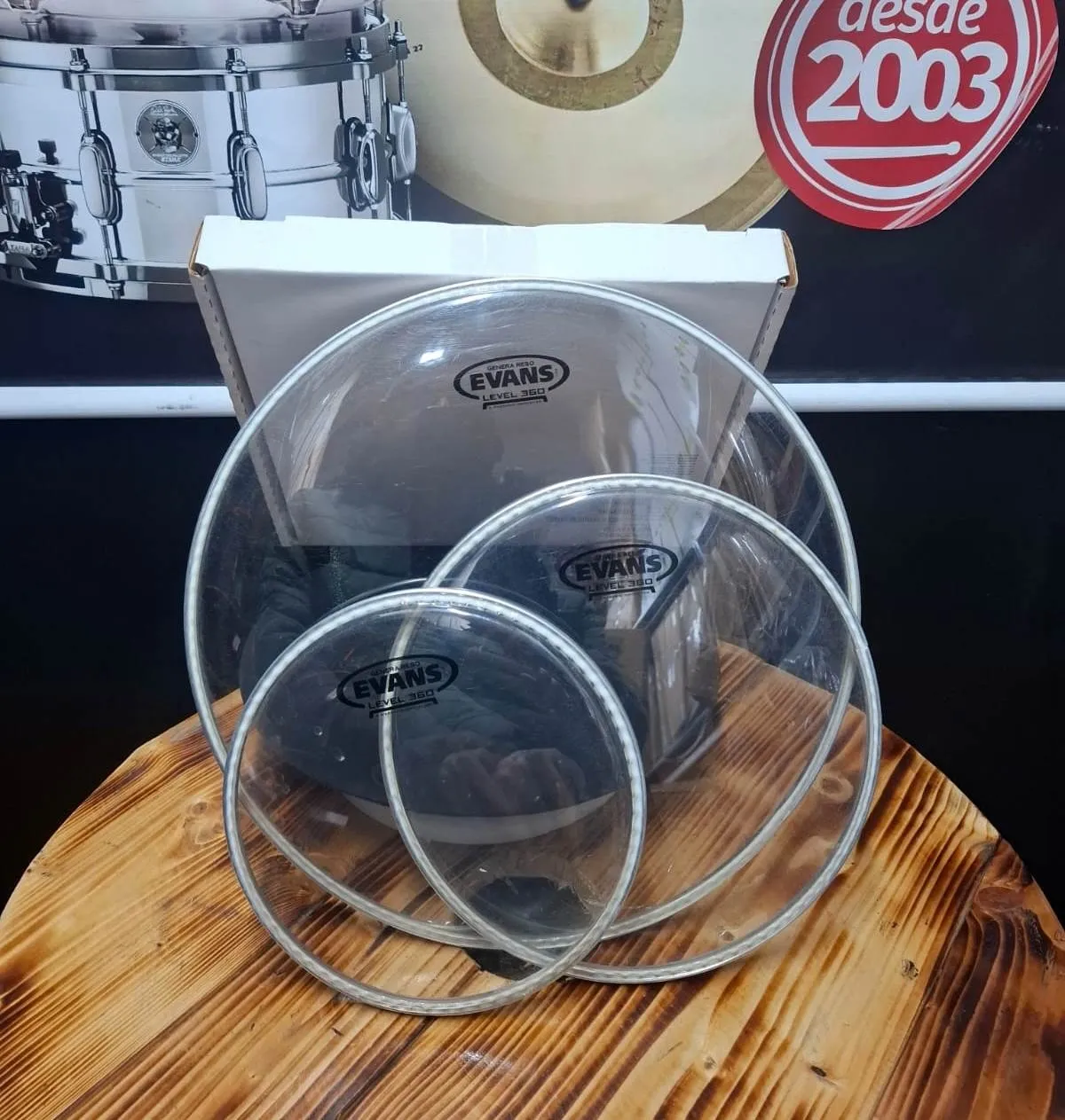 Kit de Pele Evans Genera Resonant (LIQUIDAÇÃO) 8", 10" e 14" resposta com filme mais macio Mostruário