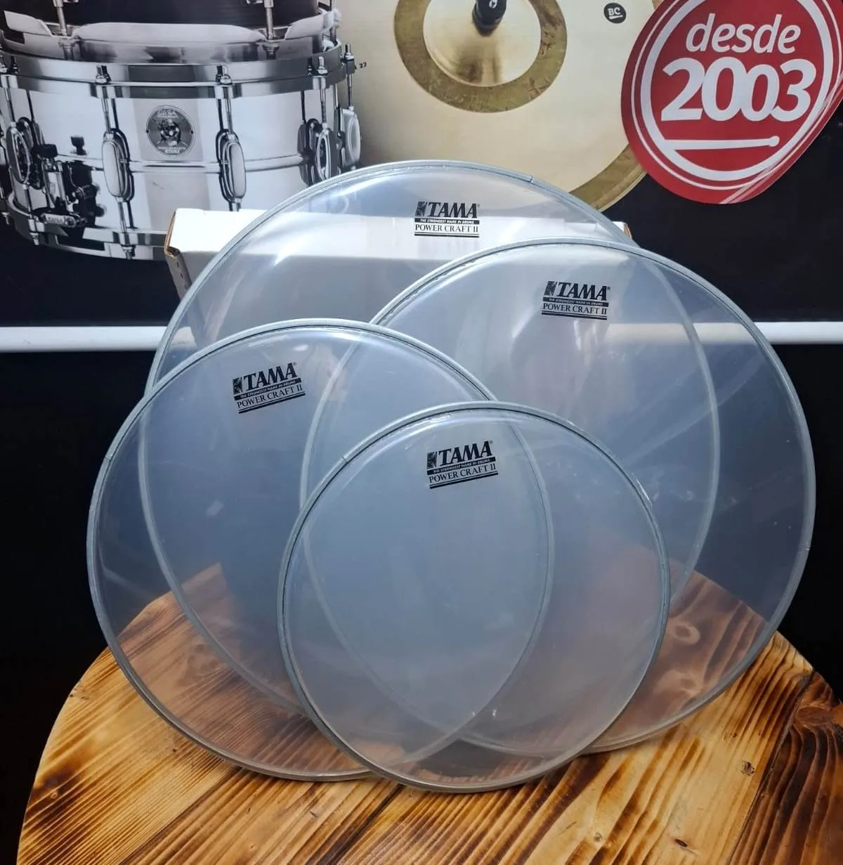 Kit de Pele Tama Powercraft II padrão Evans G1 Clear (LIQUIDAÇÃO) 10",12",14",16" nova de Mostruário padrão Uno